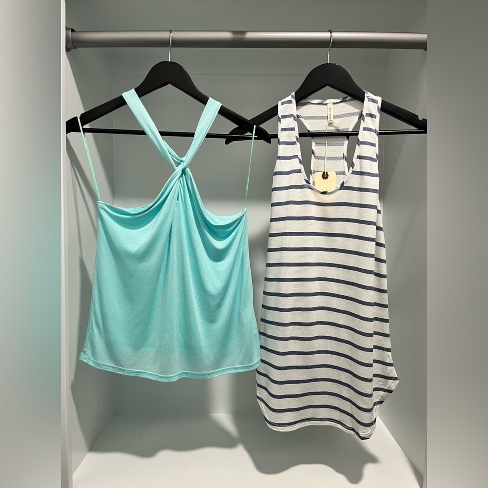 Revolve Lanston top bundle in blue women’s size XS halter racer back  NWT